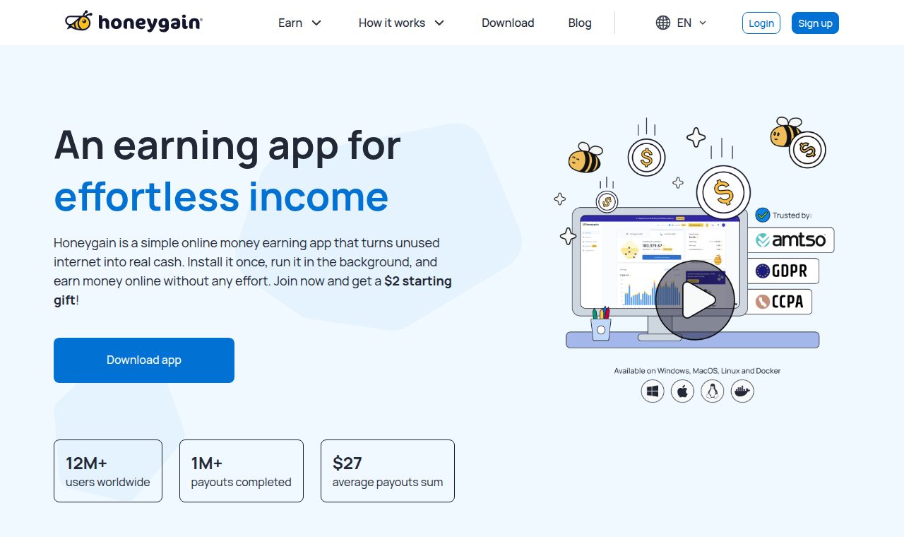 Honeygain screenshot